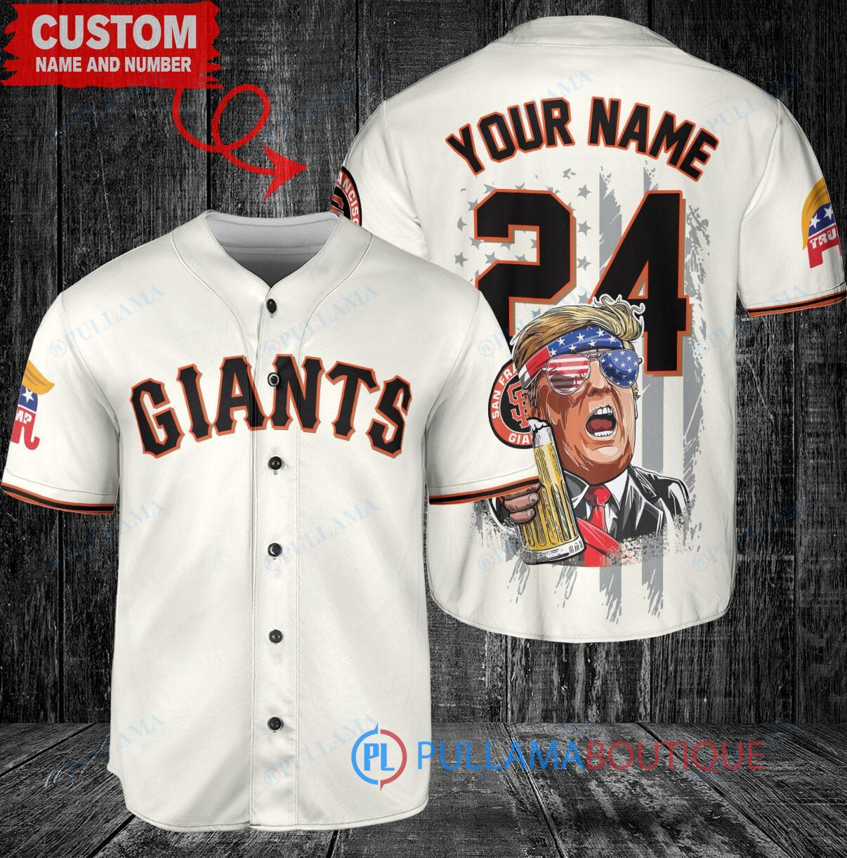 San Francisco Giants x Limited Edition with World Series Trophy Custom Baseball Jersey White City Connect