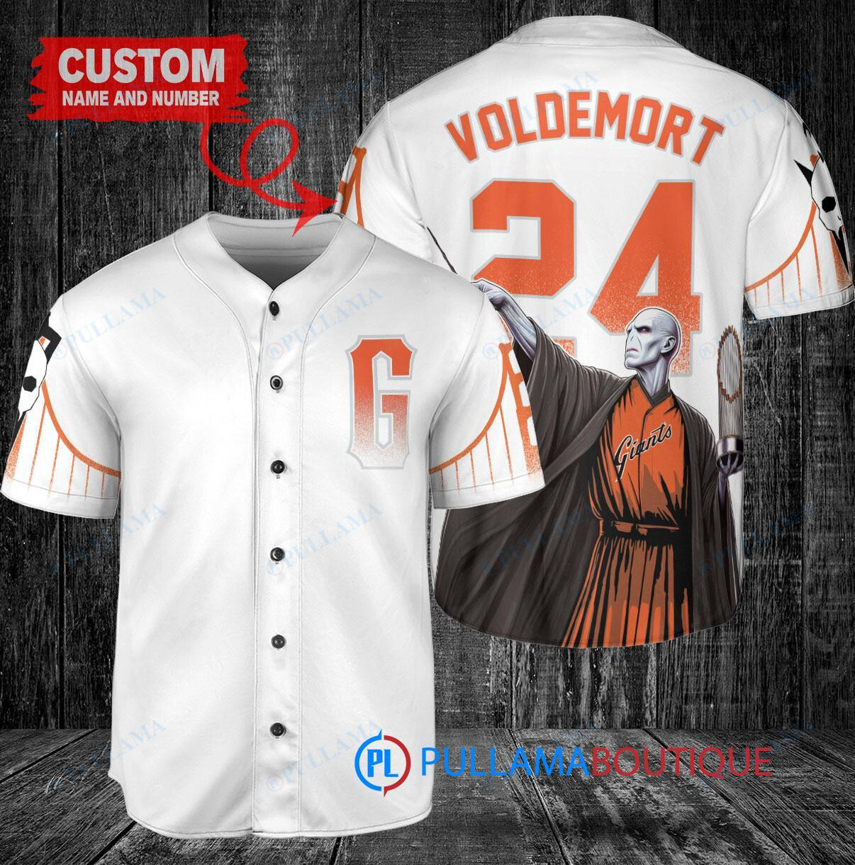 Houston Astros x Lord Voldemort Harry Potter with Trophy Custom Baseball Jersey Gray