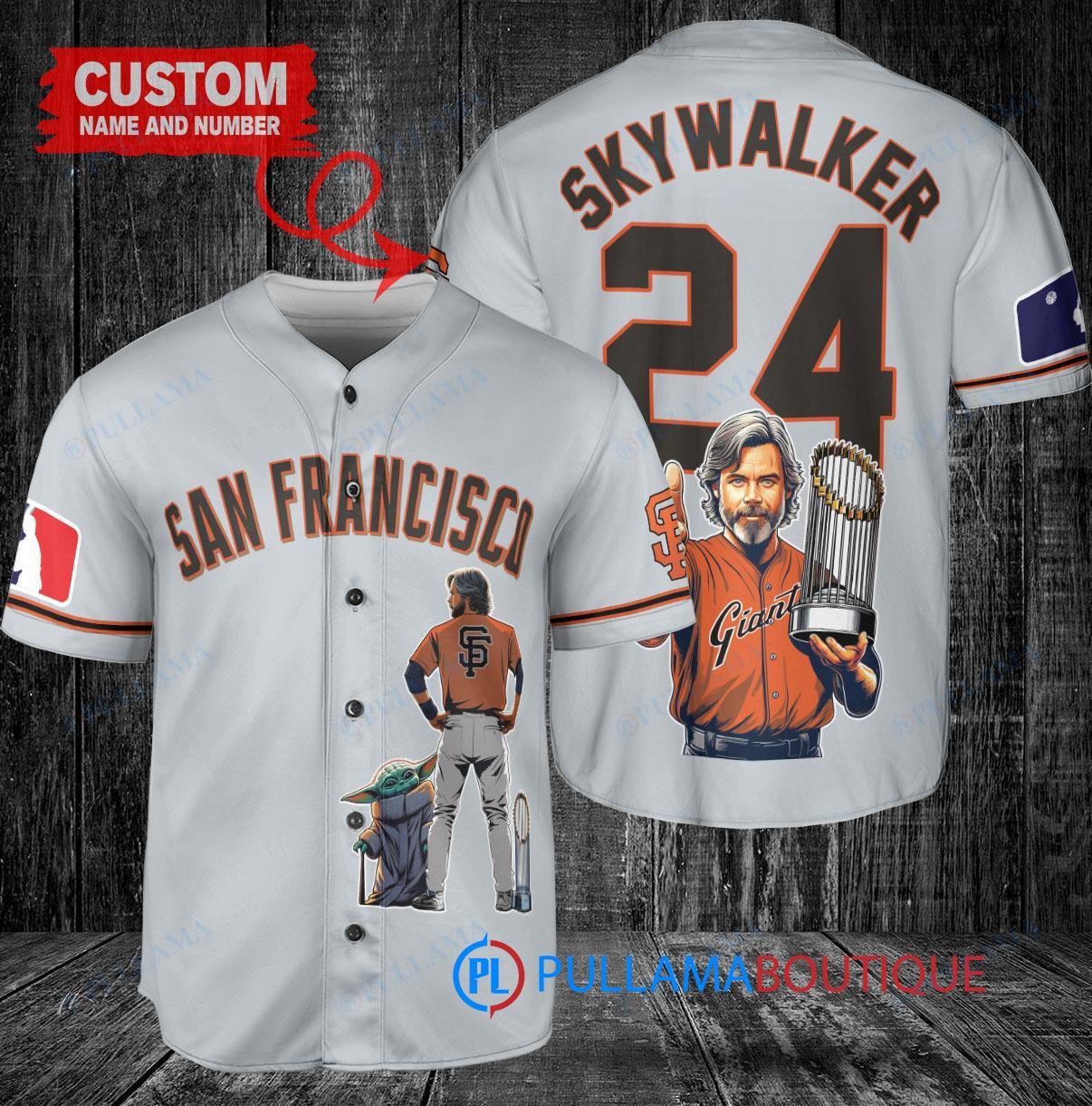 St. Louis Cardinals x Luke Skywalker Star Wars with Trophy Custom Baseball Jersey Cream