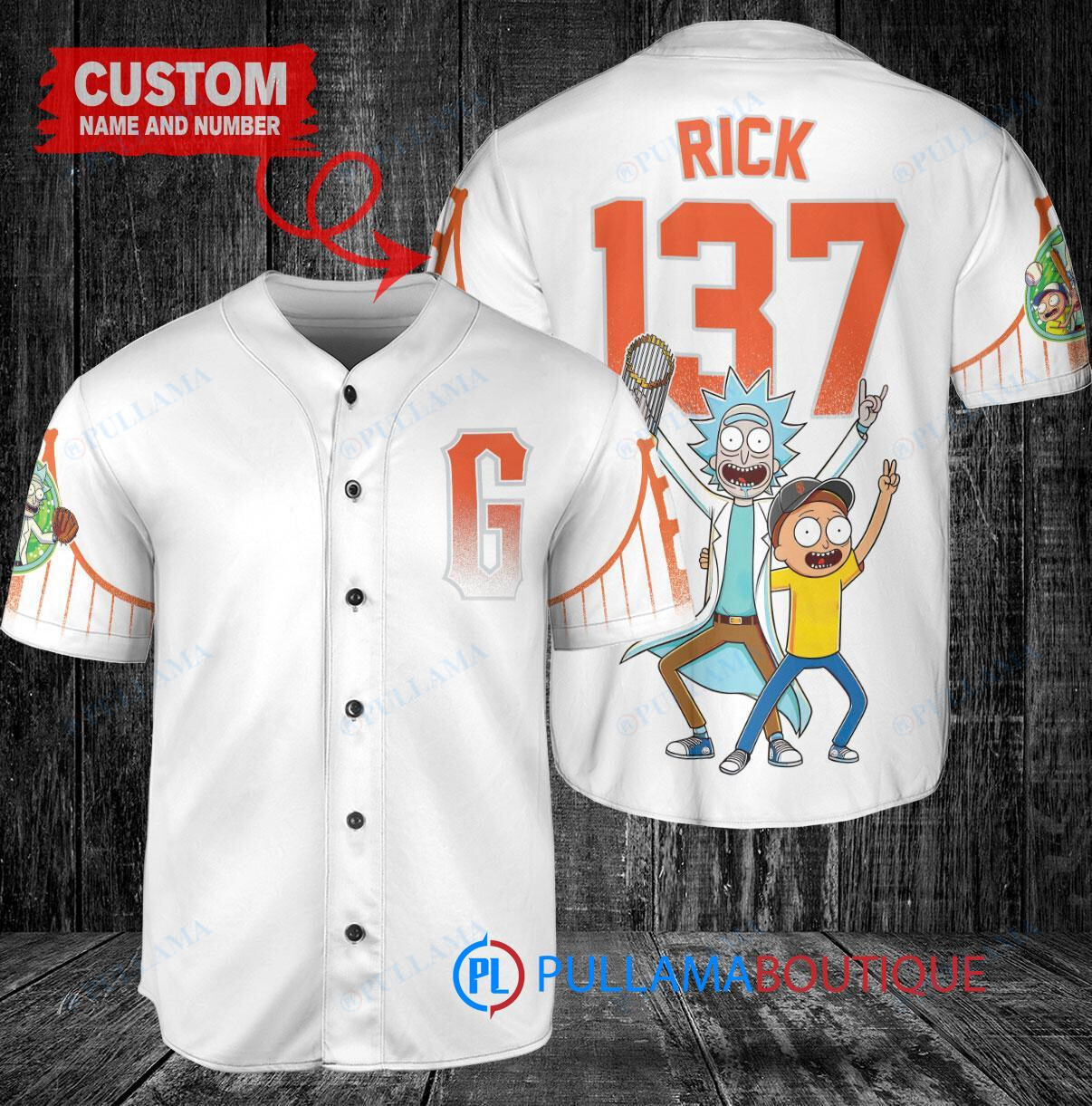 Pittsburgh Pirates x Rick and Morty with Trophy Custom Baseball Jersey Gold City Connect