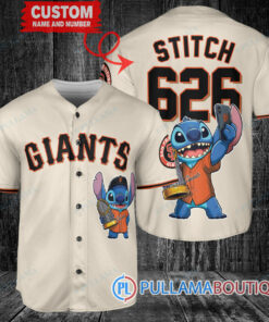 San Francisco Giants x Stitch with Trophy Baseball Jersey Cream