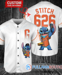 San Francisco Giants x Stitch with Trophy Baseball Jersey White City Connect