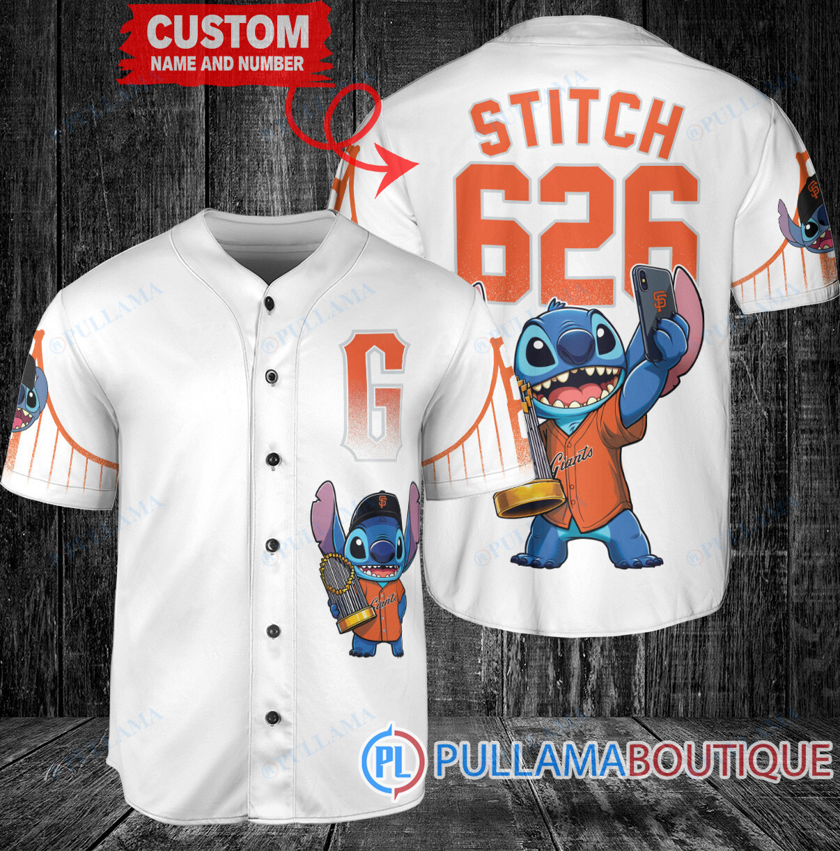 San Francisco Giants x Stitch with Trophy Baseball Jersey Cream