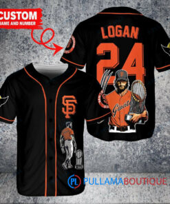 San Francisco Giants x Wolverine Logan with Trophy Custom Baseball Jersey Black