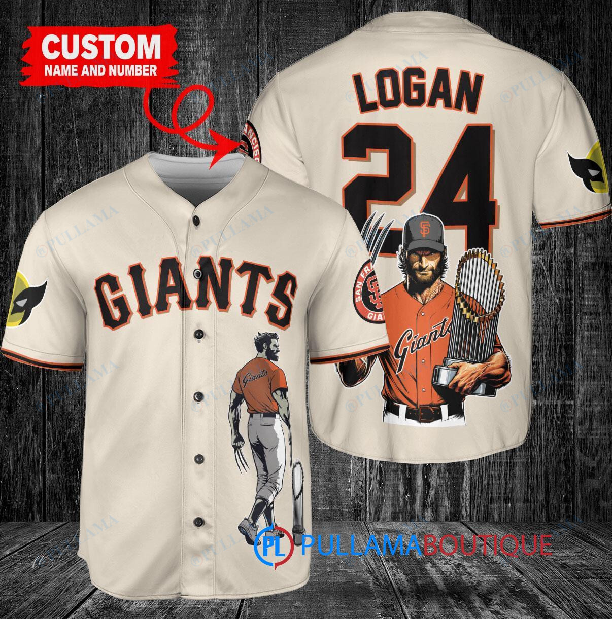 Philadelphia Phillies x Wolverine Logan with Trophy Custom Baseball Jersey Red