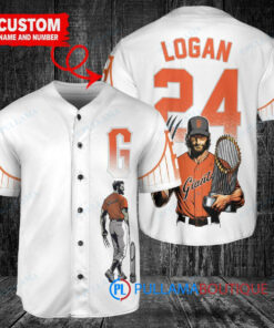 San Francisco Giants x Wolverine Logan with Trophy Custom Baseball Jersey White City Connect