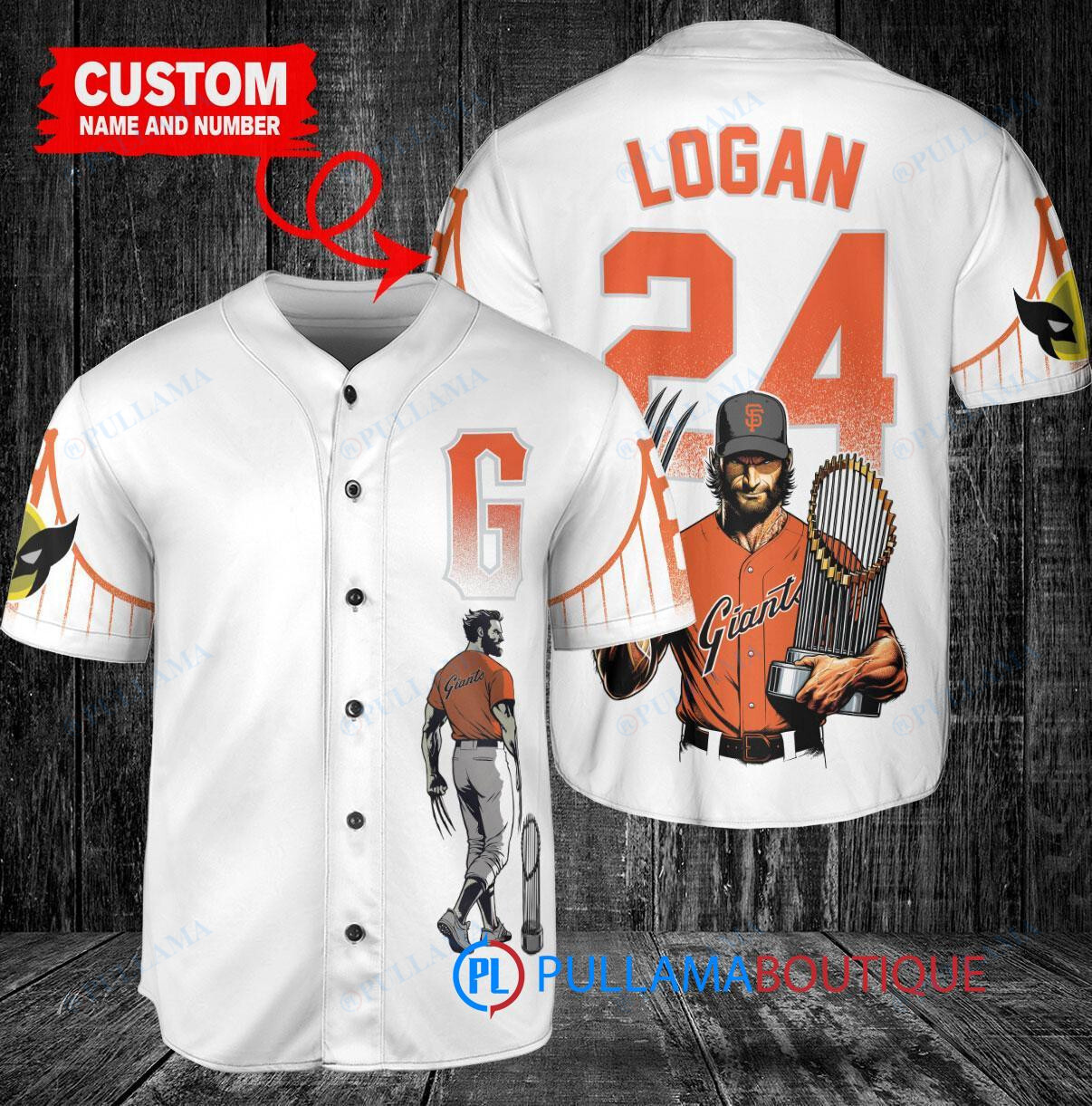 Chicago Cubs x Wolverine Logan with Trophy Custom Baseball Jersey Gray