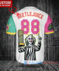 SD Padres Beetlejuice Halloween World Series Trophy Baseball Jersey White