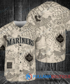 Seattle Mariners Harry Potter The Marauders Map Baseball Jersey