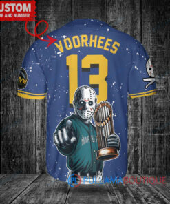 Seattle Mariners Jason Voorhees Halloween World Series Trophy Baseball Jersey