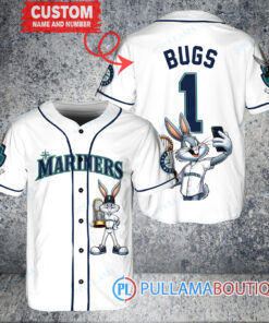 Seattle Mariners x Bugs Bunny with Trophy Baseball Jersey White