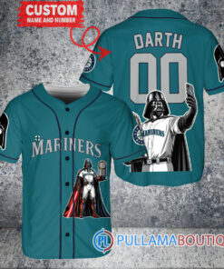 Seattle Mariners x Darth Vader Star Wars with Trophy Baseball Jersey Aqua