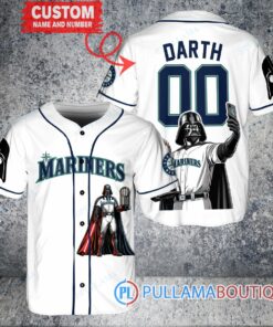 Seattle Mariners x Darth Vader Star Wars with Trophy Baseball Jersey White