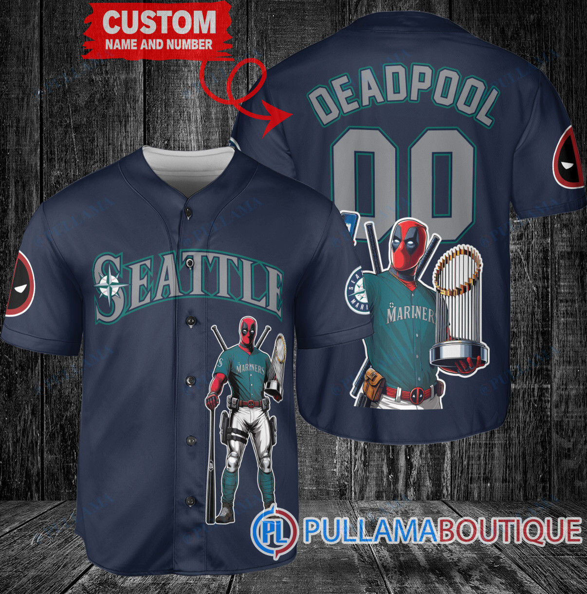 Arizona Diamondbacks x Deadpool with Trophy Baseball Jersey Sand