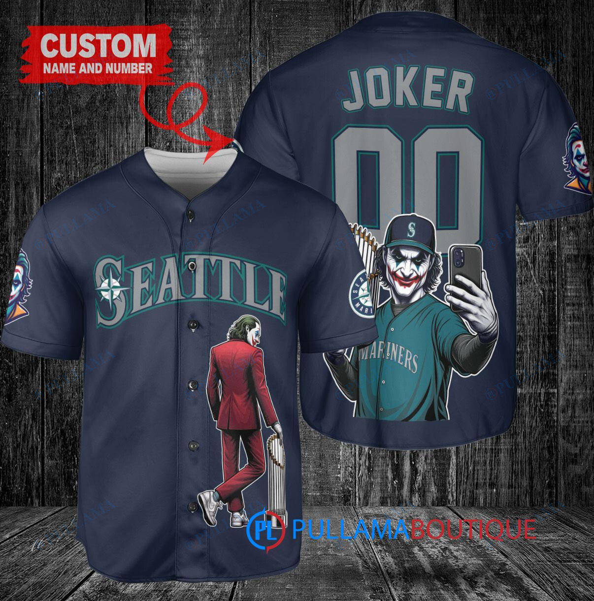 Houston Astros x Joker DC Comics with Trophy Custom Baseball Jersey Orange