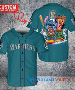 Seattle Mariners x Lilo & Stitch with Trophy Baseball Jersey Aqua