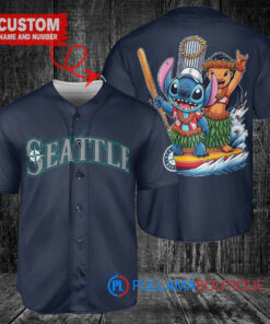 Seattle Mariners x Lilo & Stitch with Trophy Baseball Jersey Navy