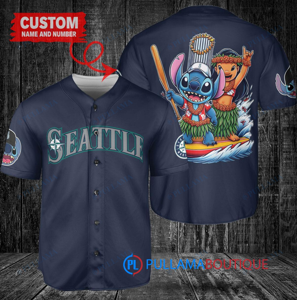 New York Mets x Lilo & Stitch with Trophy Baseball Jersey Graphite City Connect