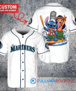 Seattle Mariners x Lilo & Stitch with Trophy Baseball Jersey White