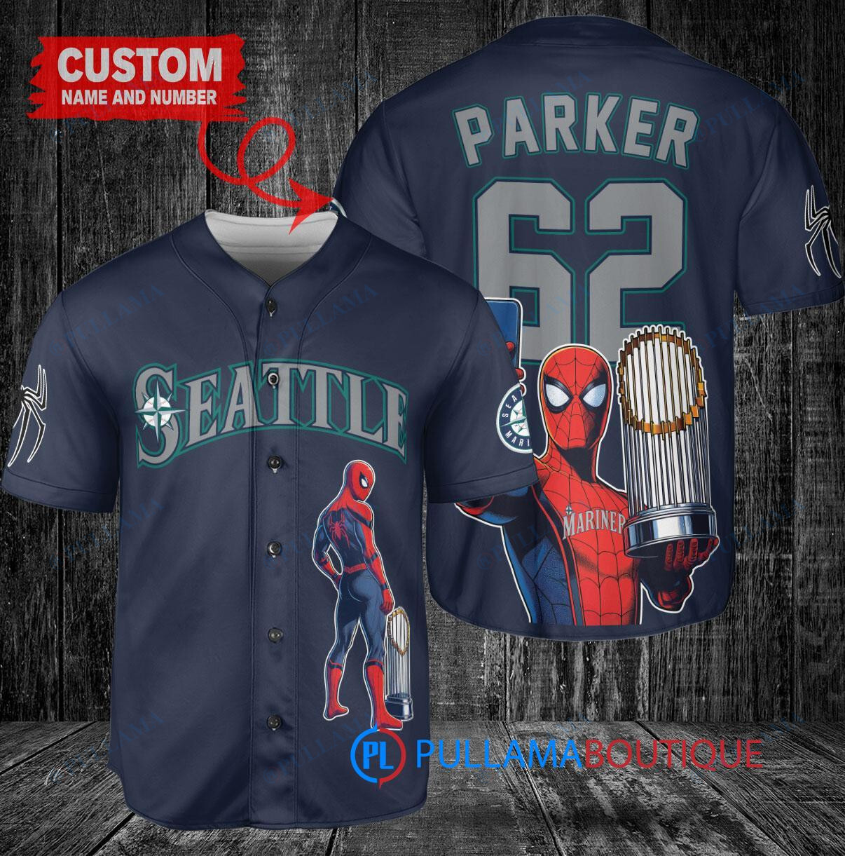 Oakland Athletics x Marvel Spiderman with Trophy Custom Baseball Jersey Green