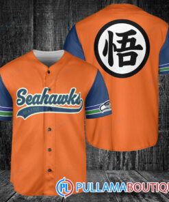 Seattle Seahawks Dragon Ball Z Goku Baseball Jersey