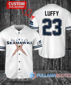 Seattle Seahawks Luffy After Timeskip One Piece Straw Hats Custom Baseball Jersey