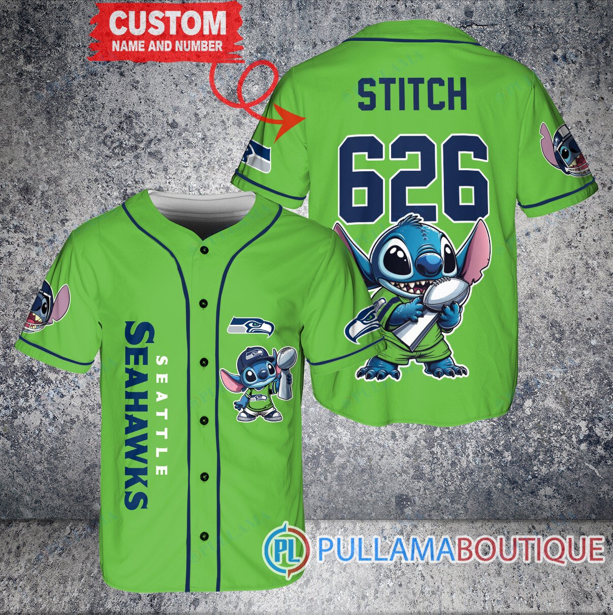 Jacksonville Jaguars x Stitch with Trophy Custom Baseball Jersey White