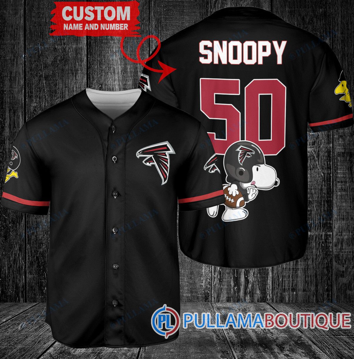 Snoopy Detroit Lions  Custom Baseball Jersey Gray