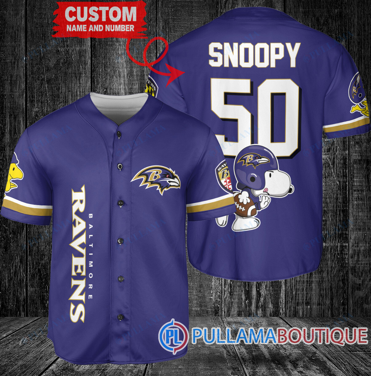 Snoopy Philadelphia Eagles  Custom Baseball Jersey Midnight Green