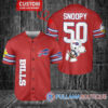 Snoopy Arizona Cardinals Custom Baseball Jersey White