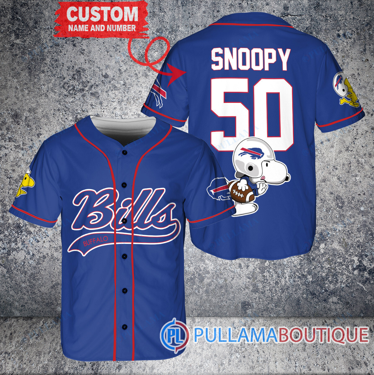 Snoopy Green Bay Packers Custom Baseball Jersey Gold