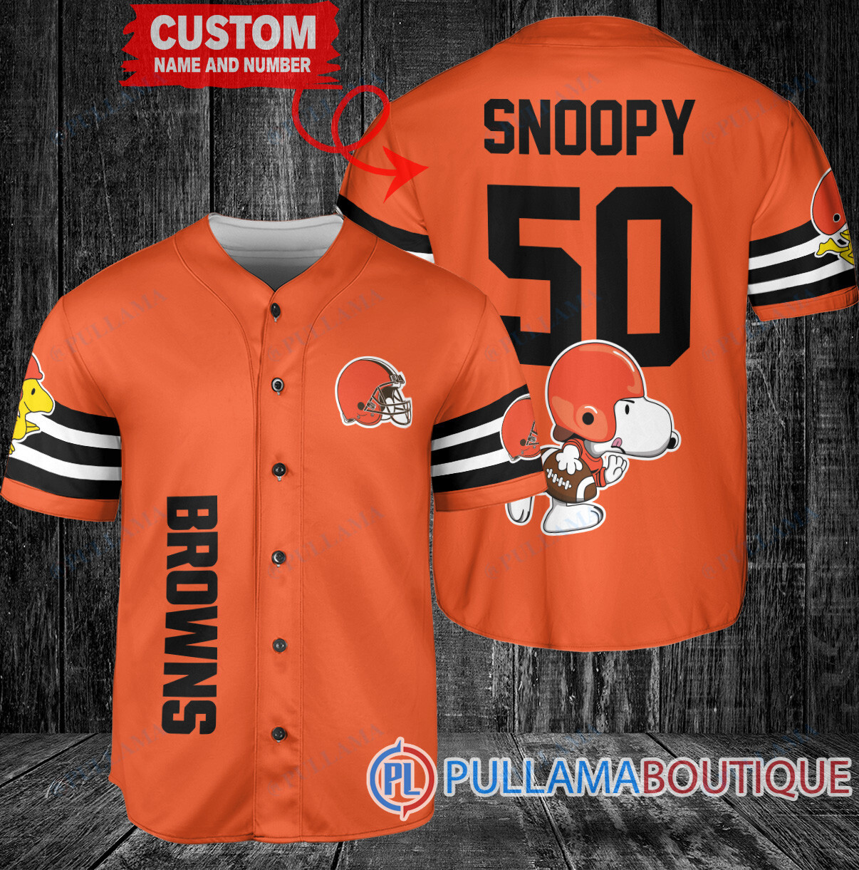 Snoopy Atlanta Falcons  Custom Baseball Jersey Black