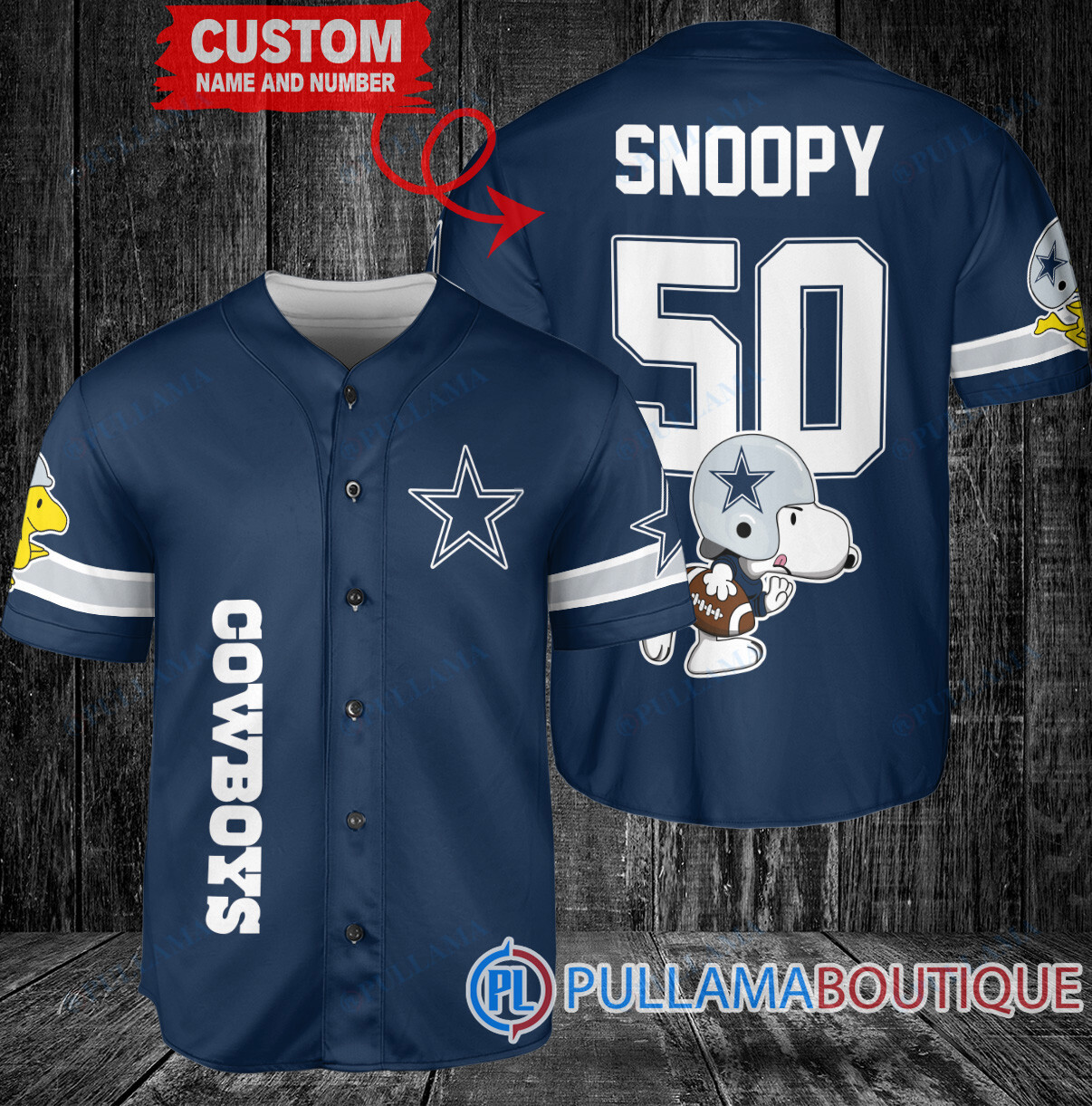 Snoopy Detroit Lions  Custom Baseball Jersey White