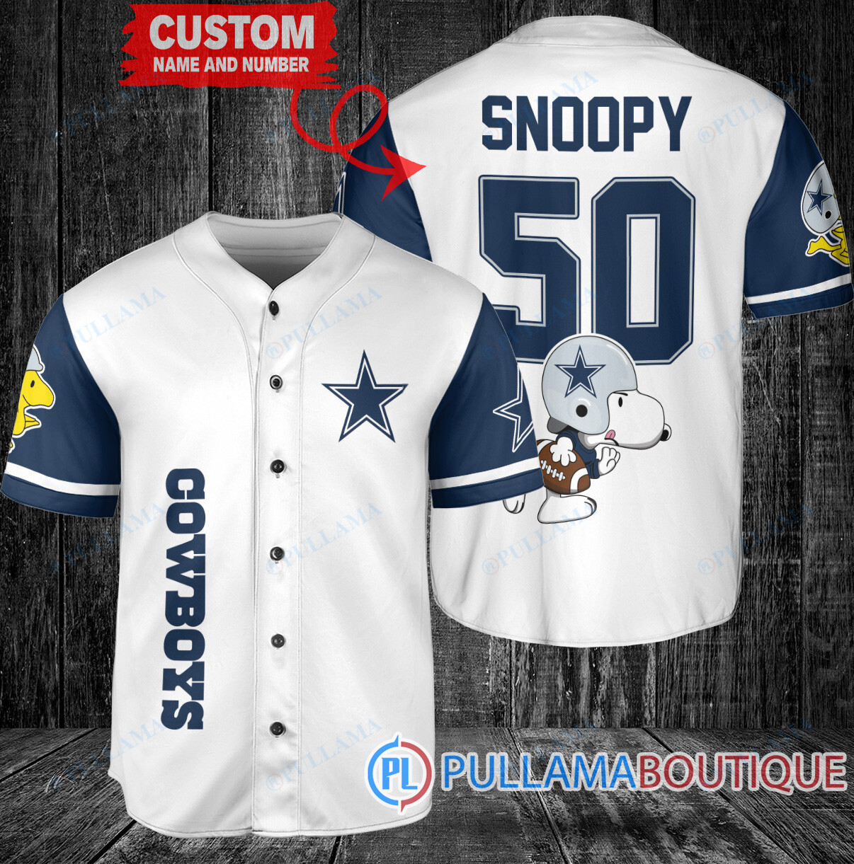 Snoopy Miami Dolphins Custom Baseball Jersey White