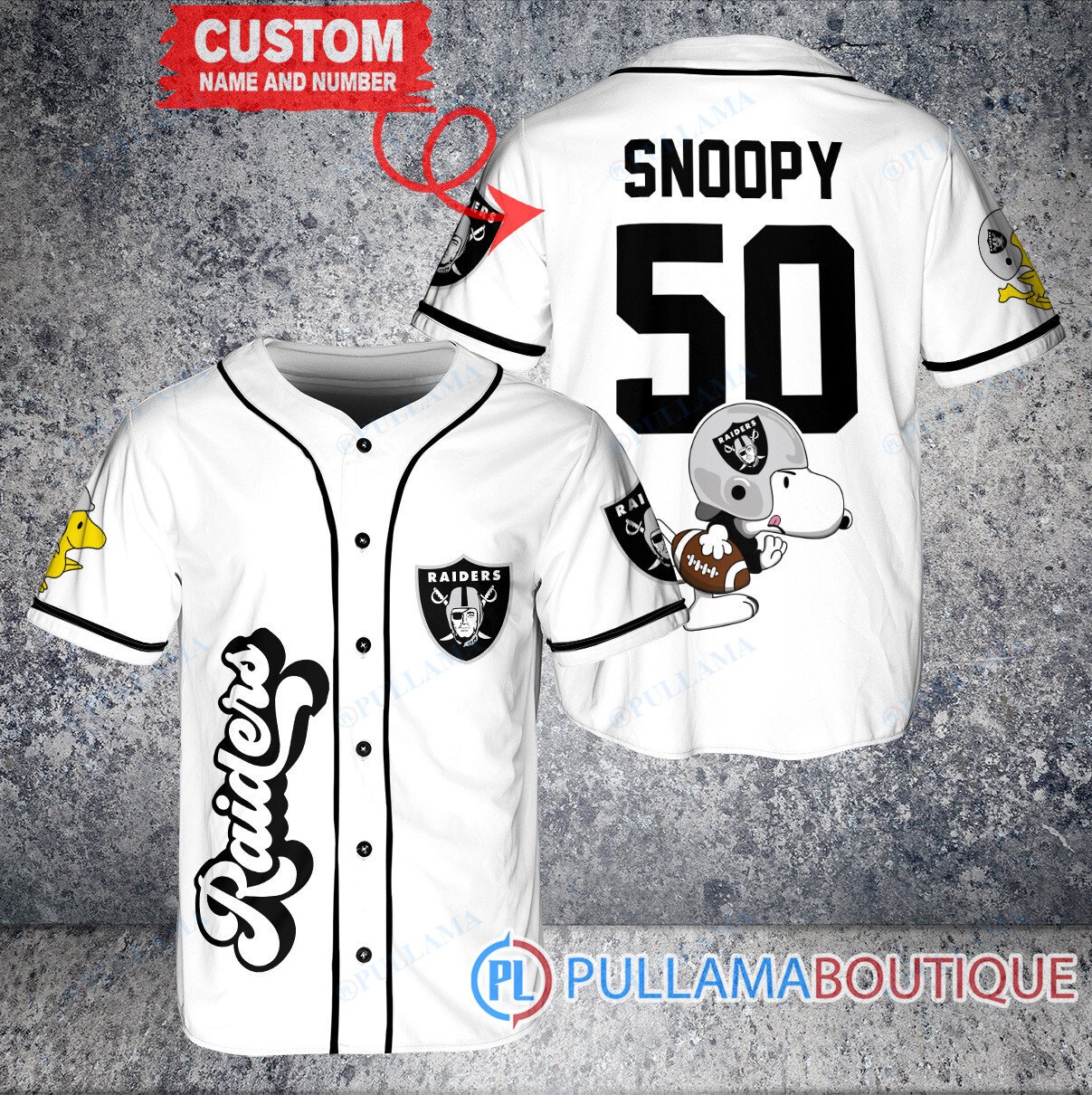 Snoopy New England Patriots Custom Baseball Jersey Red