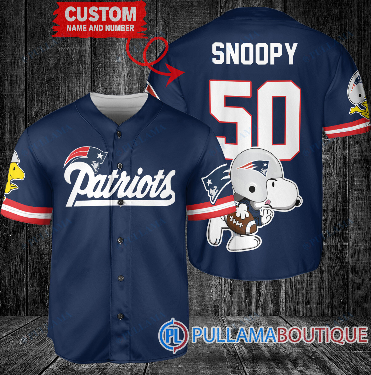 Snoopy Arizona Cardinals Custom Baseball Jersey Black