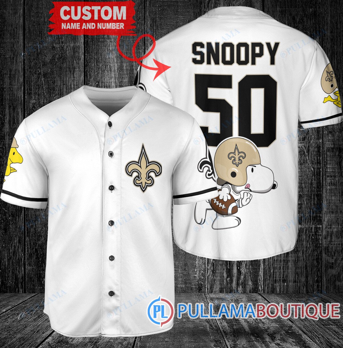 Snoopy Los Angeles Chargers Custom Baseball Jersey Navy