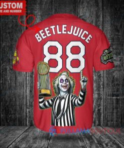 St. Louis Cardinals Beetlejuice Halloween World Series Trophy Baseball Jersey