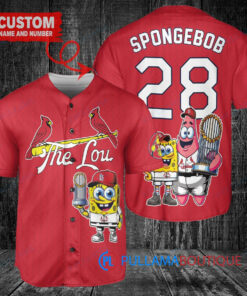 St. Louis Cardinals SpongeBob Baseball Jersey – Red City Connect Trophy