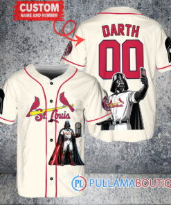 St. Louis Cardinals x Darth Vader Star Wars with Trophy Baseball Jersey Cream