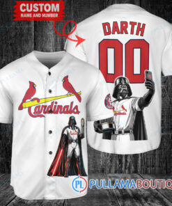 St. Louis Cardinals x Darth Vader Star Wars with Trophy Baseball Jersey White