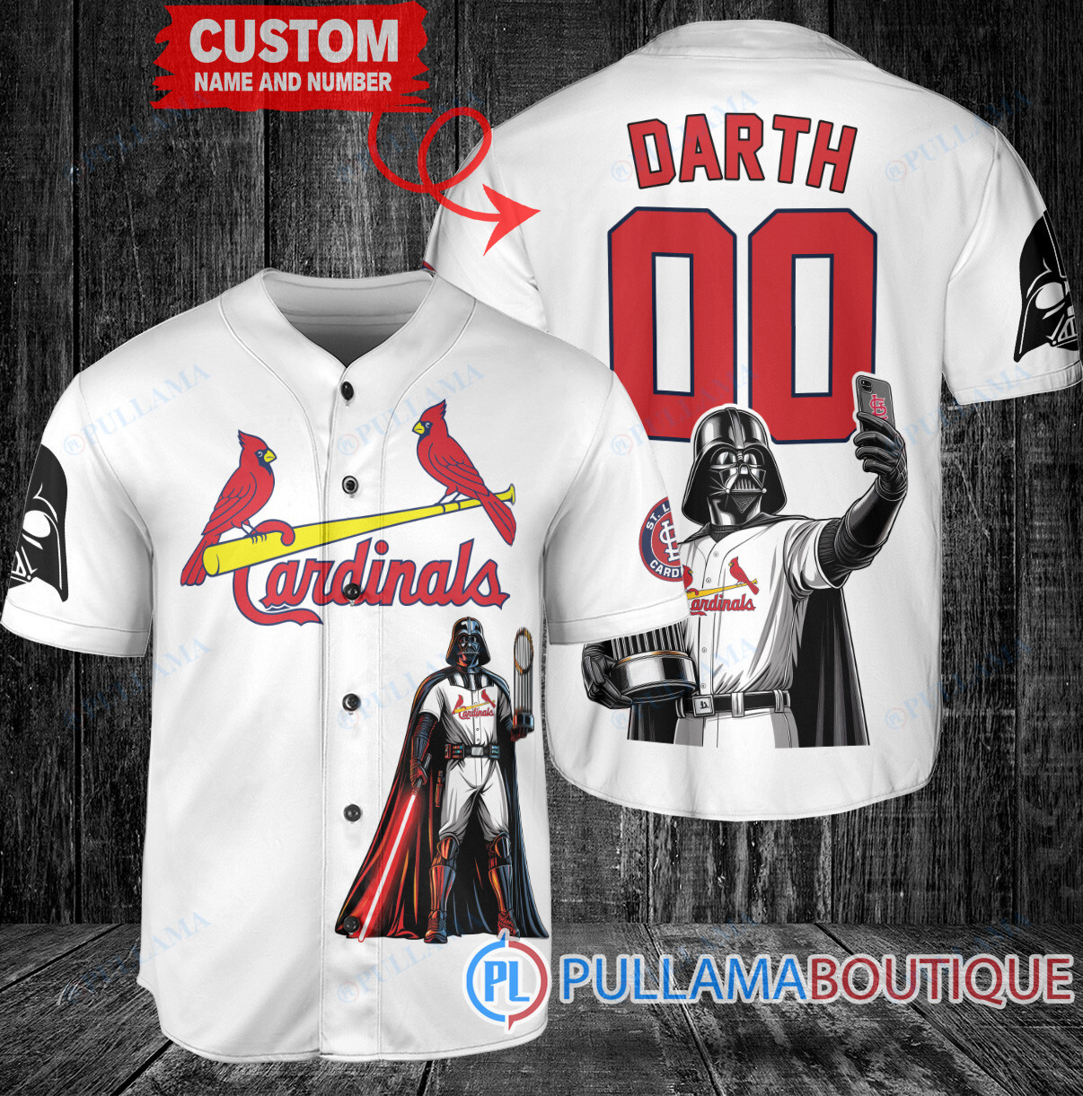 Miami Marlins x Darth Vader Star Wars with Trophy Baseball Jersey Black