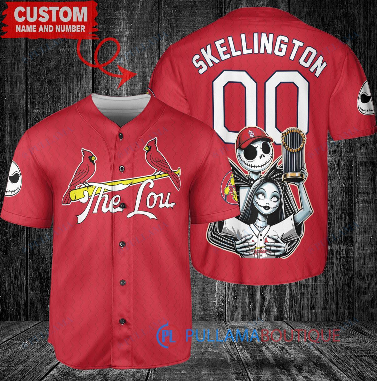 Seattle Mariners x Jack Skellington and Sally The Nightmare Before Christmas with World Series Trophy Custom Baseball Jersey Royal City Connect