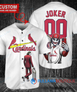 St. Louis Cardinals x Joker DC Comics with Trophy Custom Baseball Jersey White