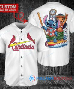 St. Louis Cardinals x Lilo & Stitch with Trophy Baseball Jersey White