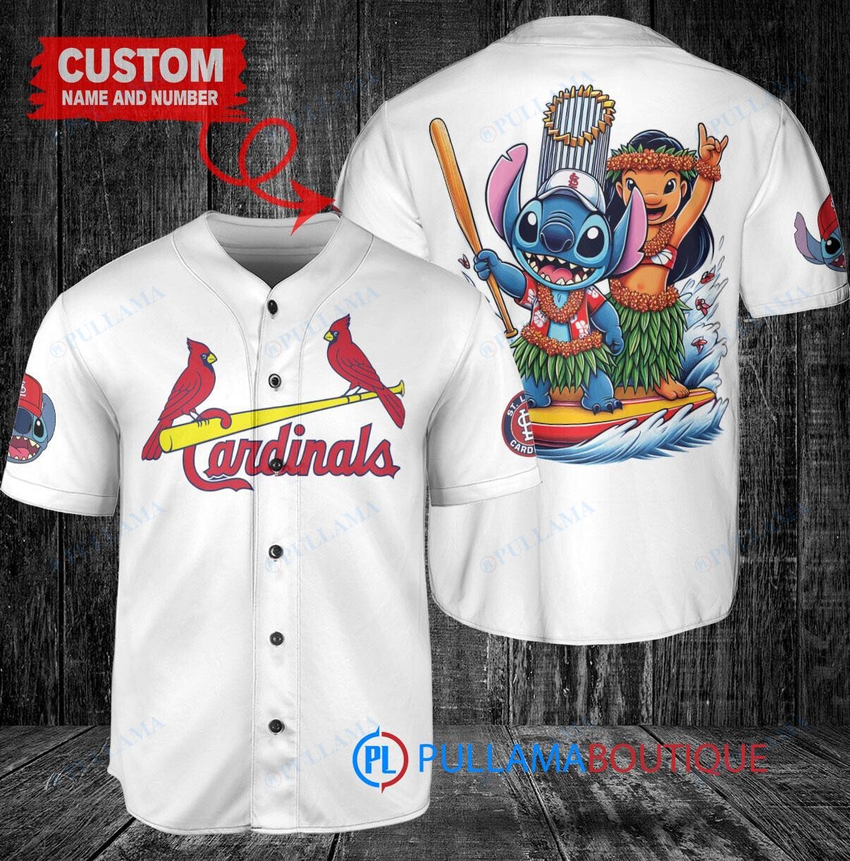 Milwaukee Brewers x Lilo & Stitch with Trophy Baseball Jersey Blue City Connect