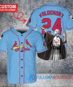 St. Louis Cardinals x Lord Voldemort Baseball Jersey – Light Blue Trophy