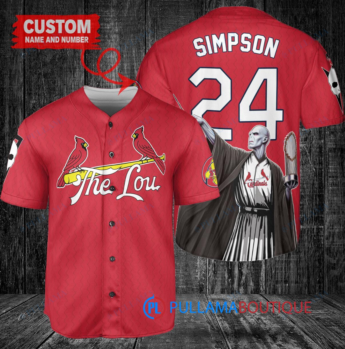 Minnesota Twins x Lord Voldemort Harry Potter with Trophy Custom Baseball Jersey Navy