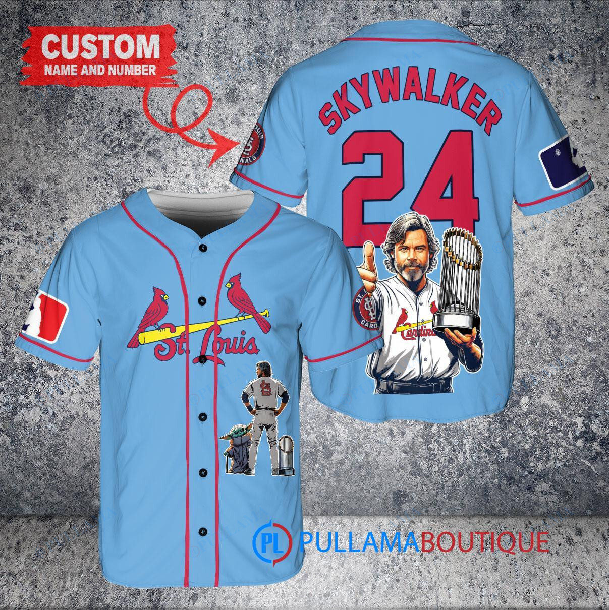 Cincinnati Reds x Luke Skywalker Star Wars with Trophy Custom Baseball Jersey White