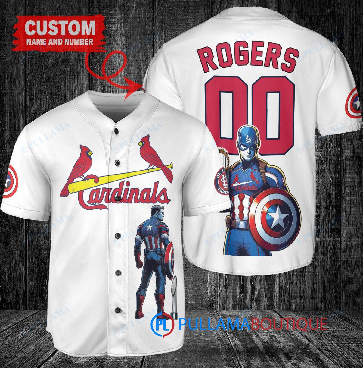 New York Yankees x Marvel Captain America Steve Rogers with Trophy Custom Baseball Jersey White